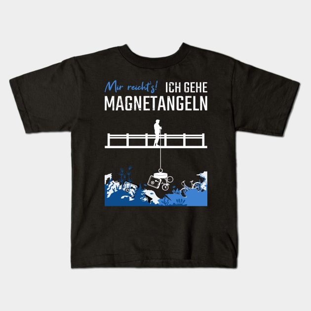 Magnet Angeln Magnetfischen Kids T-Shirt by SNZLER